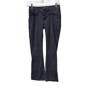 Robins Jean Womens Black Straight-Leg Jeans Embroidered Wings Size 25